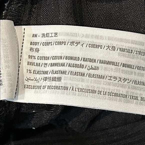 Abercrombie & Fitch The Skinny High Rise Jeans size 33 Black Wash Split Seams - Picture 7 of 14